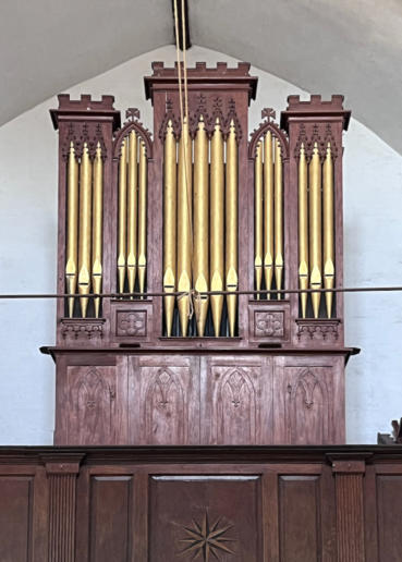 Brightling (Sussex) organ in gallery